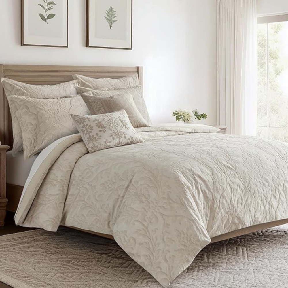 Levtex Home - Alessio Beige Comforter Set - King Comforter +Two King PillowCases - Picture 5 of 5
